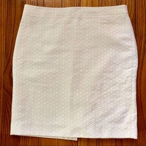 J Crew Cream Pencil Skirt Sz14